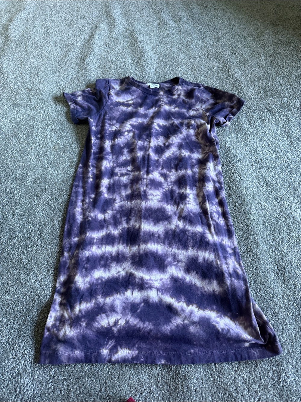 Sonoma Purple and White Tie-Dye Tee Dress